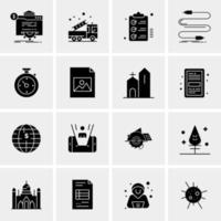 16 Universal Business Icons Vector Creative Icon Illustration to use in web and Mobile Related project