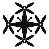 icono de drones de transporte, estilo simple vector