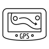 icono de dispositivo gps, estilo de contorno vector