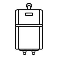 Central boiler icon, outline style vector
