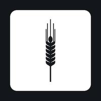 Spikelet of wheat icon, simple style vector