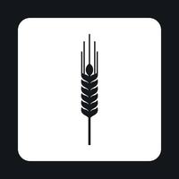 Spikelet of wheat icon, simple style vector