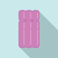 Air inflatable mattress icon, flat style vector