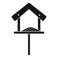 Wood bird feeders icon, simple style vector