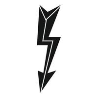 Thunderbolt icon, simple style vector