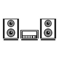 Digital stereo system icon, simple style vector