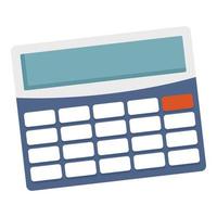 Office calculator icon, flat style vector