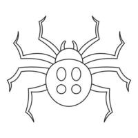 icono de araña de jardín, estilo de esquema vector