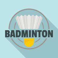 Badminton target logo, flat style vector