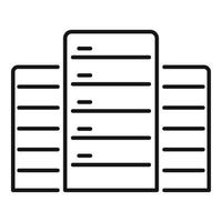 Server architecture icon, outline style vector