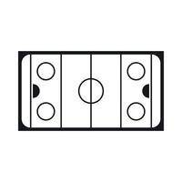 Ice hockey rink icon, simple style vector