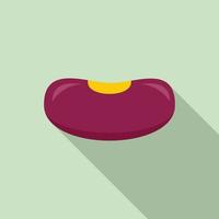 Farm kidney bean icon, flat style vector