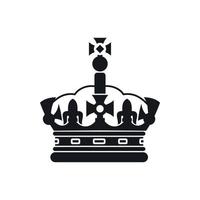 Crown icon, simple style vector