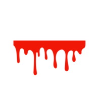 sangre derramada. un líquido rojo pegajoso que parecía sangre goteando. concepto de crimen de Halloween. png