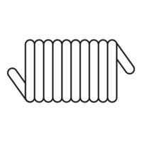 Cord spring coil icon, outline style vector