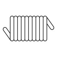 Cord spring coil icon, outline style vector