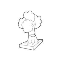 Cut tree icon, outline style vector