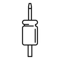 Tattoo studio needle icon, outline style vector