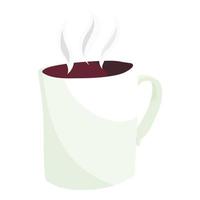 icono de taza de café caliente, estilo de dibujos animados vector