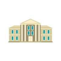Supreme courthouse icon, flat style vector