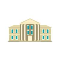 Supreme courthouse icon, flat style vector