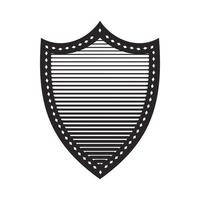 Combat shield icon, simple style vector