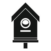 Yard bird house icon, simple style vector