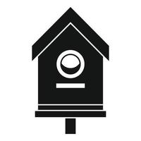 Yard bird house icon, simple style vector