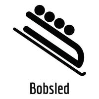 Bobsled icon, simple style. vector