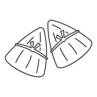 Mexican quesadilla icon, outline style vector