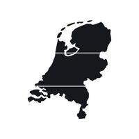 icono de mapa de holanda, estilo simple vector