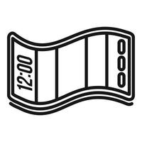Flexible display icon, outline style vector