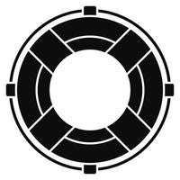 Life buoy solution icon, simple style vector