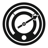 icono de barómetro de flecha, estilo simple vector