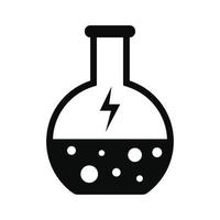 Energy solution flask icon, simple style vector