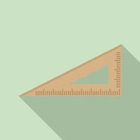 Angle ruler icon, flat style vector
