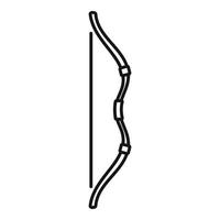 Ancient bow icon, outline style vector