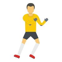 One goalkeeper icon, flat style vector