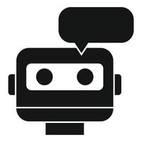 Chatbot icon, simple style vector