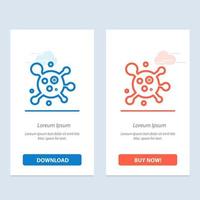 Atom Molecule Science  Blue and Red Download and Buy Now web Widget Card Template vector