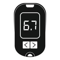 Glucometer icon, simple style vector