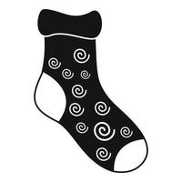 One sock icon, simple style vector