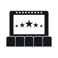 Cinema icon, simple style vector