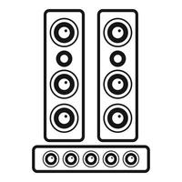 Speakers system icon, simple style vector
