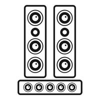 Speakers system icon, simple style vector