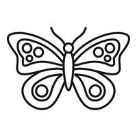 Exotic butterfly icon, outline style vector
