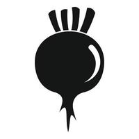 Organic beet icon, simple style vector
