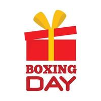 Boxing day sale logo set, flat style vector