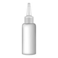 Office glue bottle icon, realistic style vector