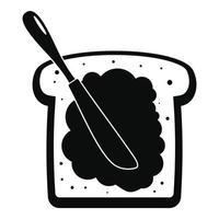 Butter on bread icon, simple style vector